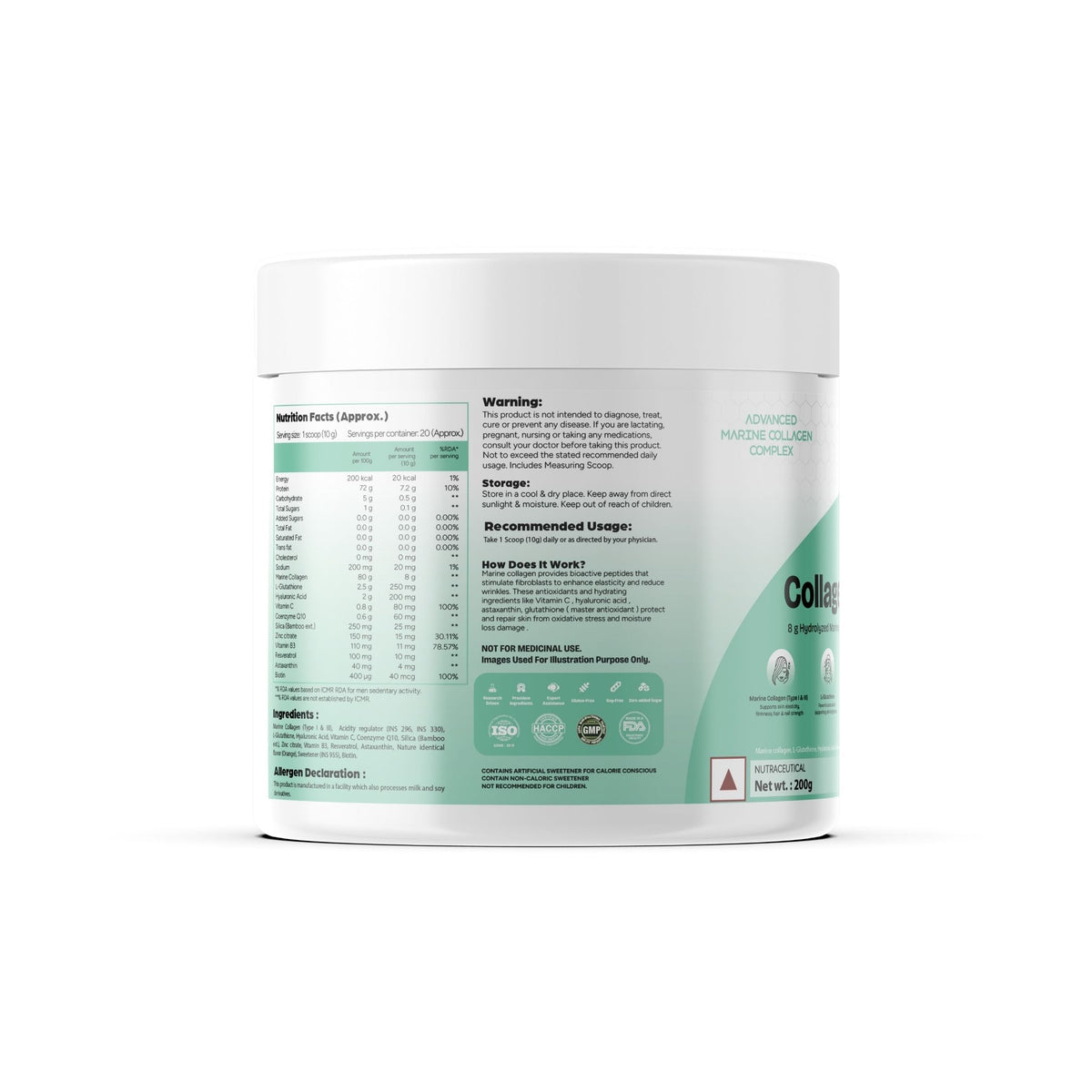 CollagenXpert™ Advanced Marine Complex – 8g Collagen + Glutathione & HA | Orange Flavor