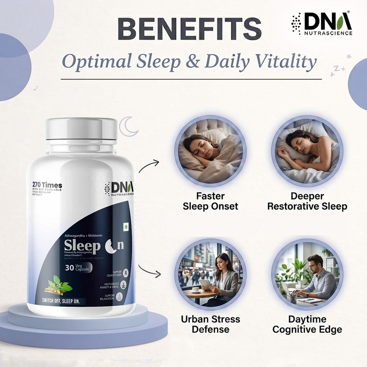 Sleep On – Shoden® Ashwagandha + Melatonin | Deep Sleep & Stress Relief