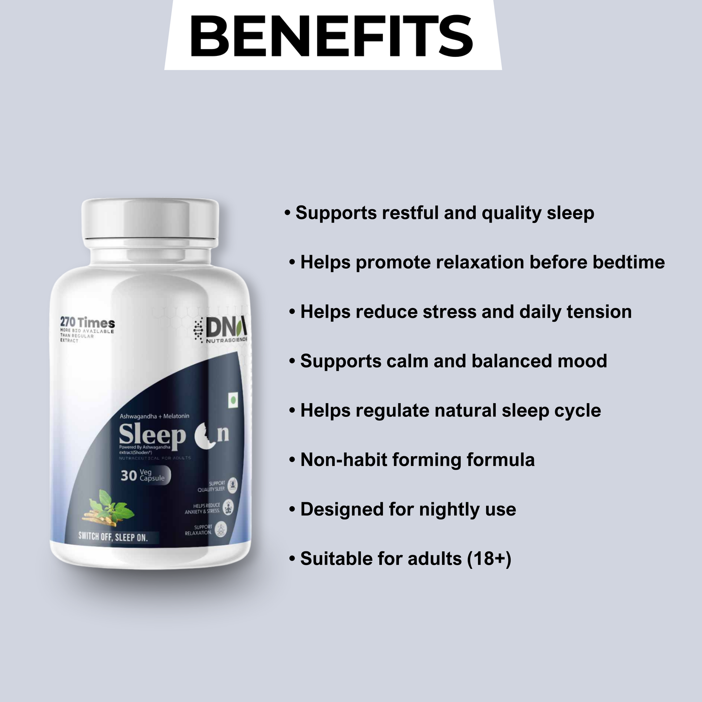 Sleep On – Shoden® Ashwagandha + Melatonin | Deep Sleep & Stress Relief