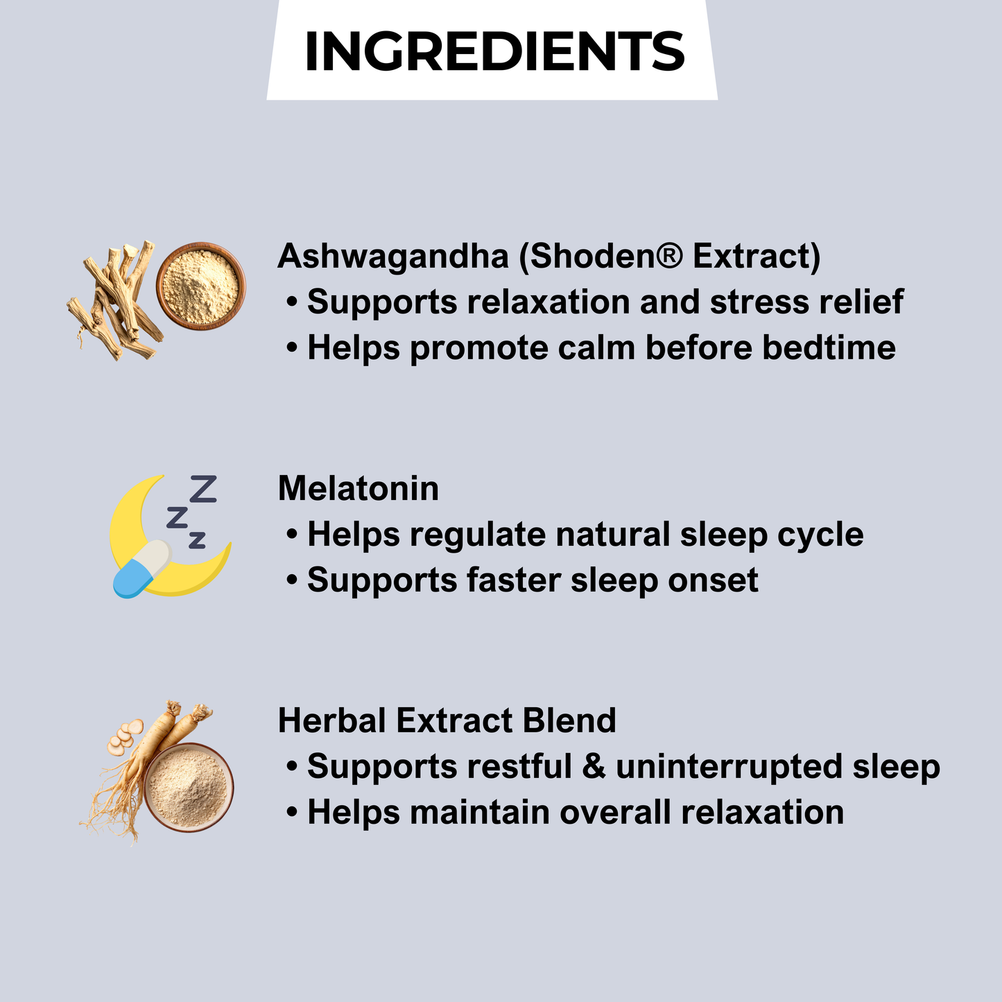 Sleep On – Shoden® Ashwagandha + Melatonin | Deep Sleep & Stress Relief