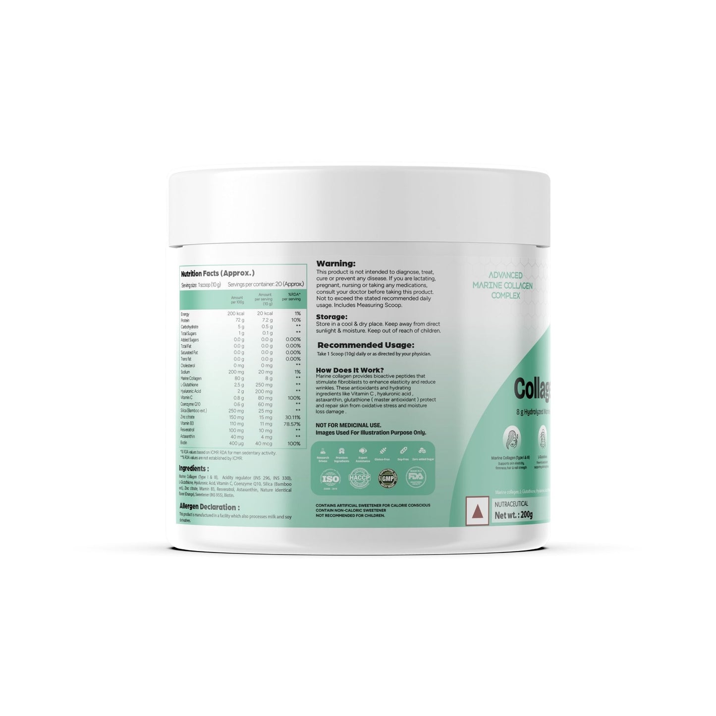 CollagenXpert™ Advanced Marine Complex – 8g Collagen + Glutathione & HA | Orange Flavor