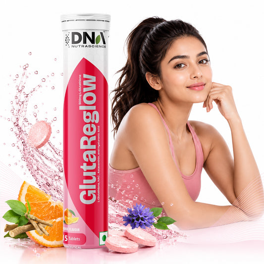 GlutaReglow™  – 500mg Reduced L-Glutathione Effervescent | Skin Brightening & Detox | 15 Tablets