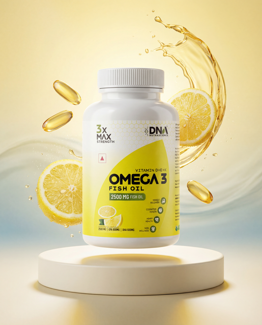 Omega 3 Fish Oil – 3x Max Strength | 1500mg EPA+DHA with Aloe Vera, Vit D3 & K2