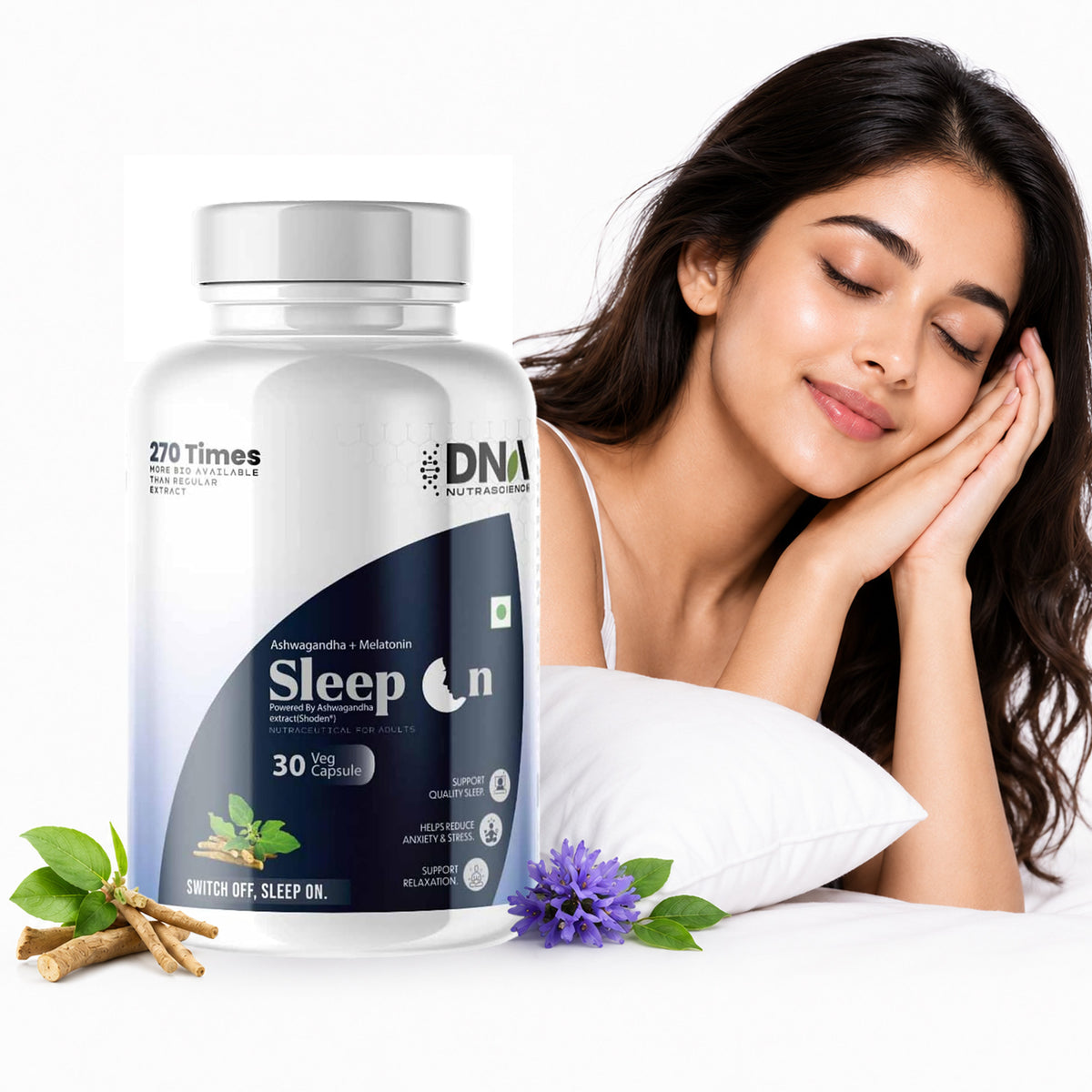 Sleep On – Shoden® Ashwagandha + Melatonin | Deep Sleep & Stress Relief