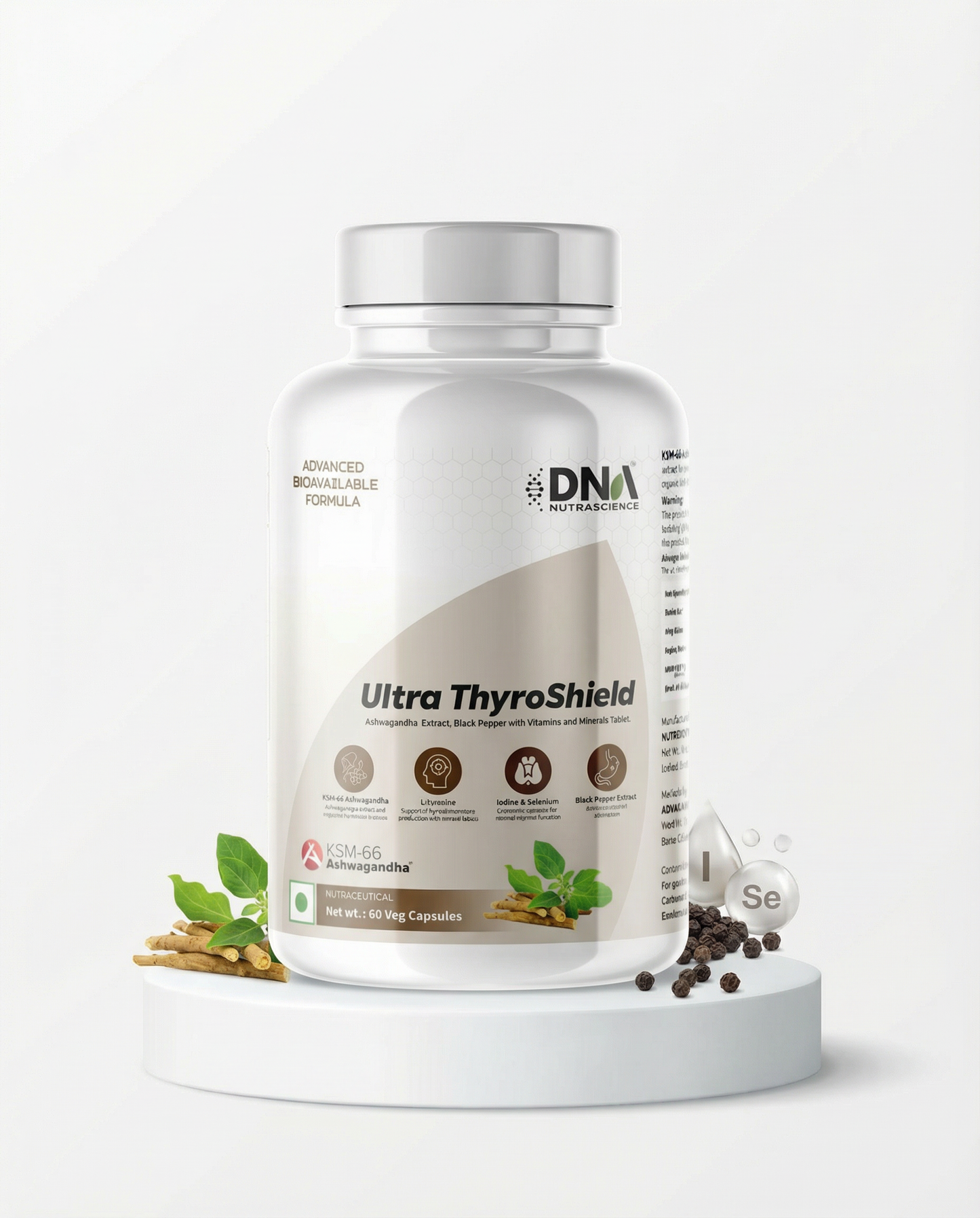 Ultra ThyroShield – KSM-66 Ashwagandha + L-Tyrosine | Thyroid & Metabolism Support