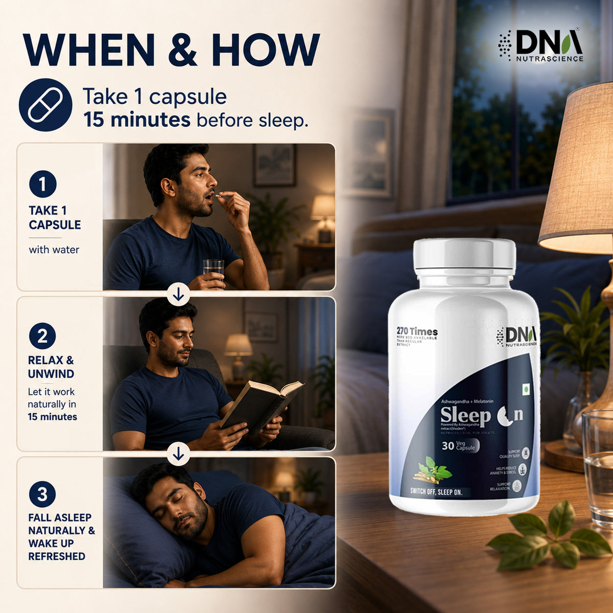 Sleep On – Shoden® Ashwagandha + Melatonin | Deep Sleep & Stress Relief